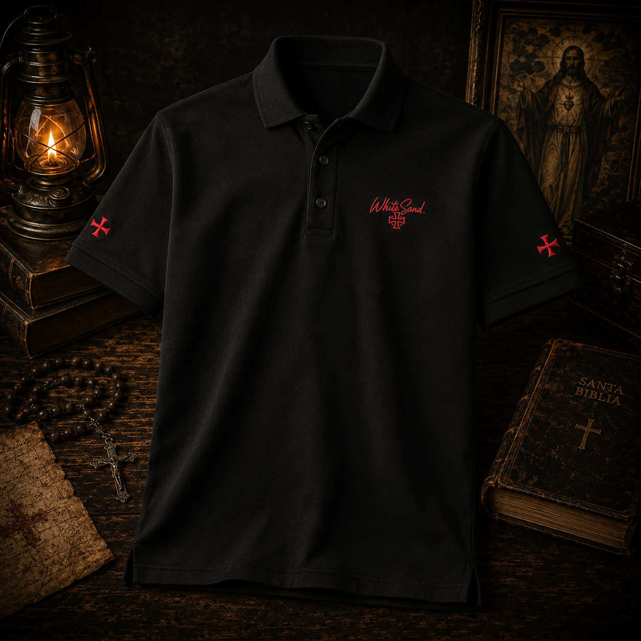 Polo premium de piqué "White Sand Vult"