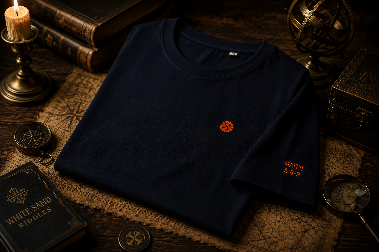 Camiseta "Mateo 5:8-9" basica