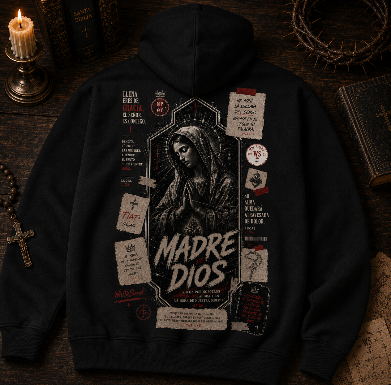 Hoodie "Madre de Dios" con capucha