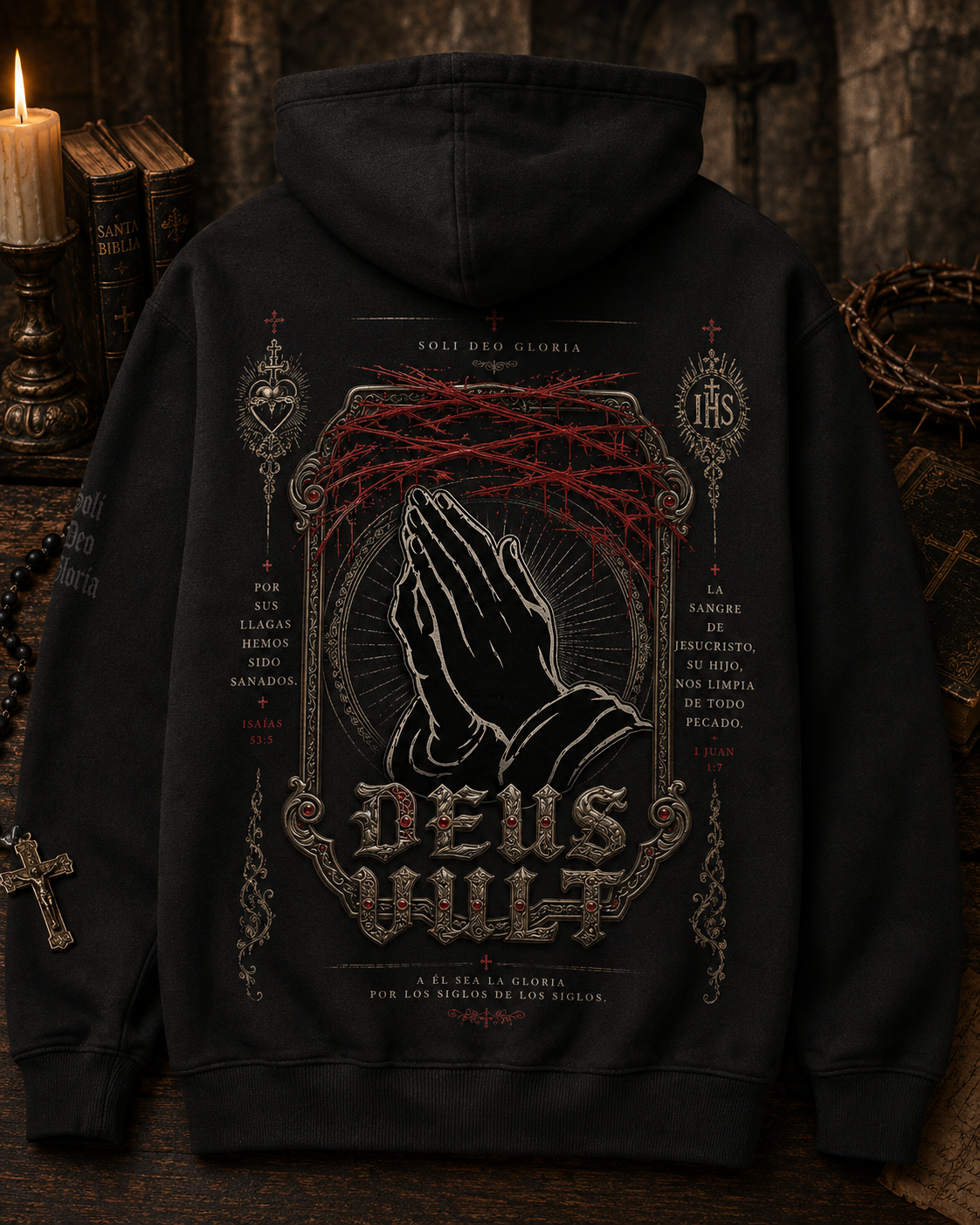Chaqueta "Deus Vult" con capucha